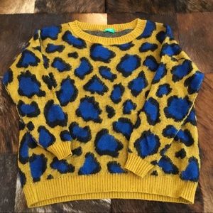 United Colors of Benetton Leopard Pattern Sweater